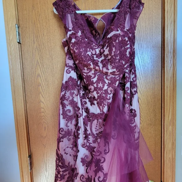 AZAZIE Plum Lace Maxi Dress - Picture 3 of 10